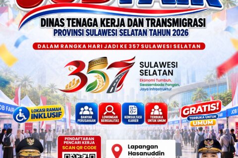 Job Fair Sulsel 2026 Gandeng 30 Perusahaan, Buka 1.230 Lowongan Kerja