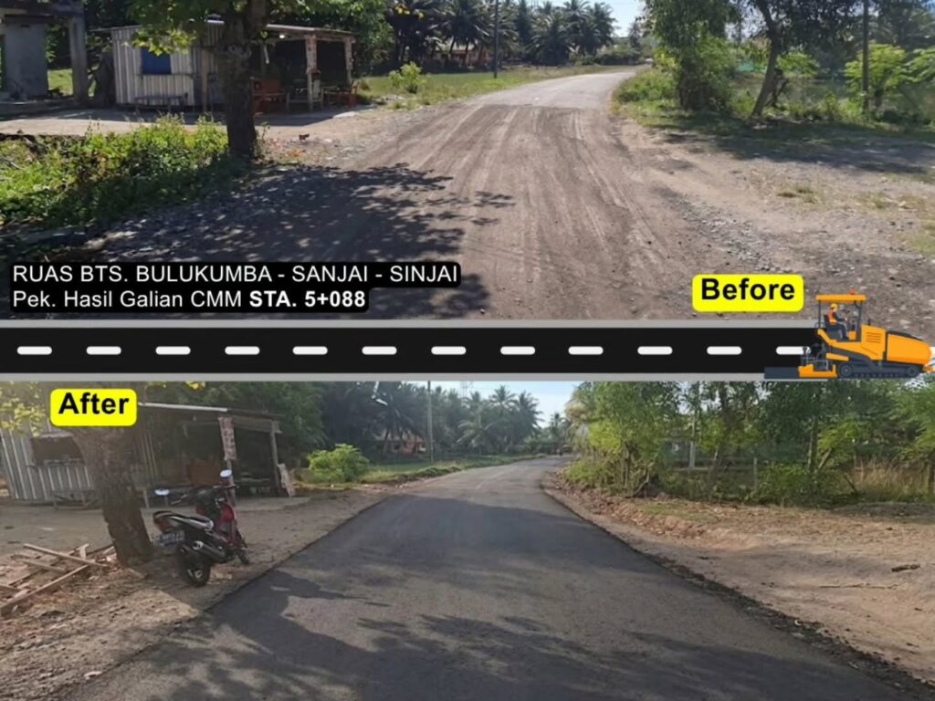 Pembangunan MYP Paket 1 Sulsel berlanjut pada pengerjaan pedestrian, drainase, trotoar, dan bahu jalan untuk meningkatkan kenyamanan pengguna jalan.